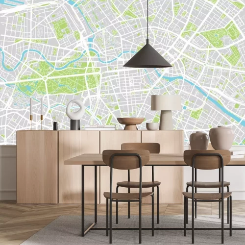 Sticker Urban stadskaart van Berlijn, Duitsland