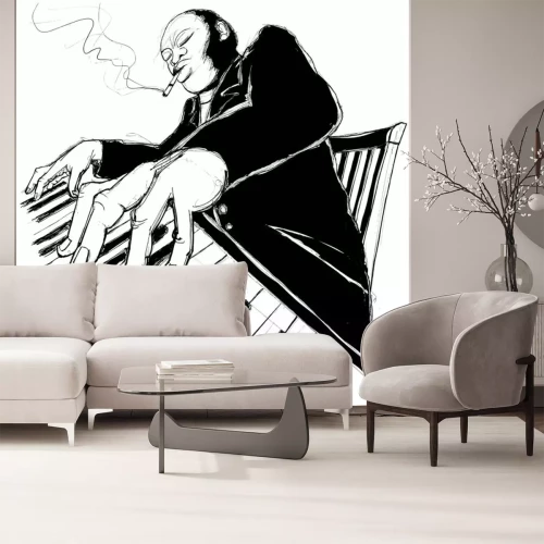 Sticker Ragtime pianist