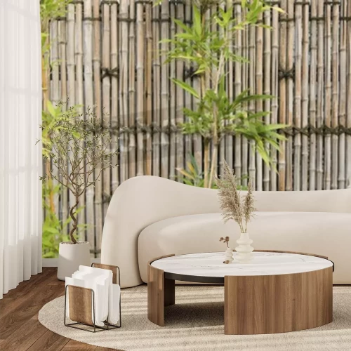 Fotobehang Bamboe bladeren