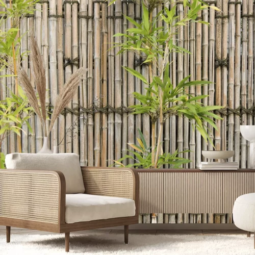 Fotobehang Bamboe bladeren