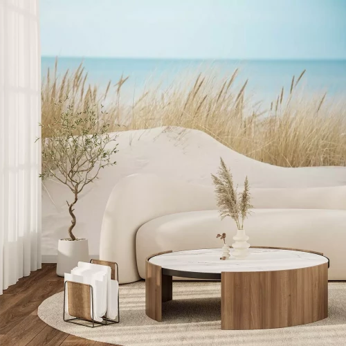 Fotobehang Mooie witte zandduinen 