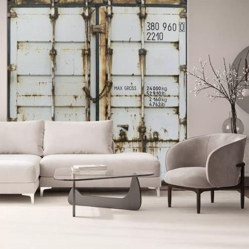 Fotobehang Metalen verroeste wand