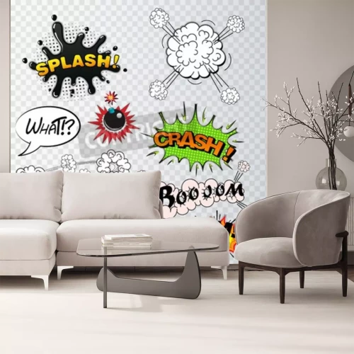 Sticker Bijschriften van stripboeken