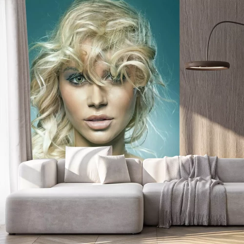 Fotobehang Portret van een leuke blondie