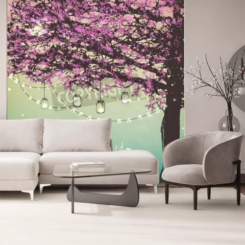 Fotobehang Lantaarns op de takken