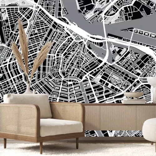 Sticker kaart van Amsterdam