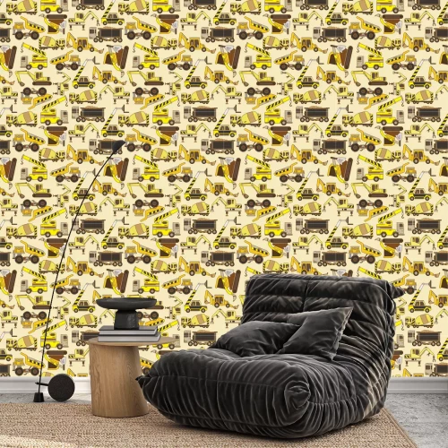 Behang naadloze vrachtwagen patroon