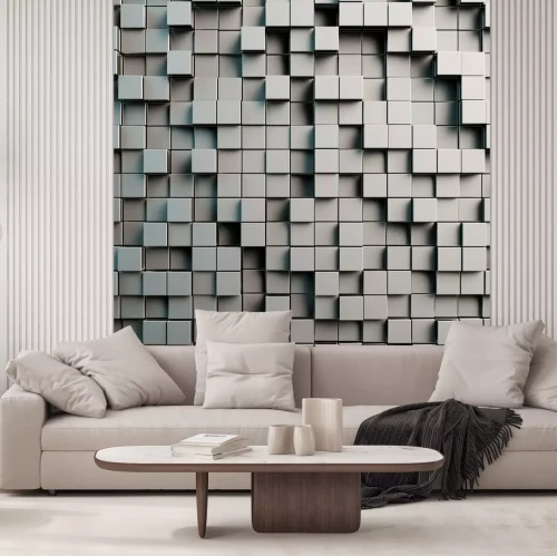 Fotobehang 3D kubuspatroon