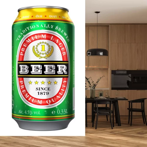 Sticker Beer kan op een witte achtergrond