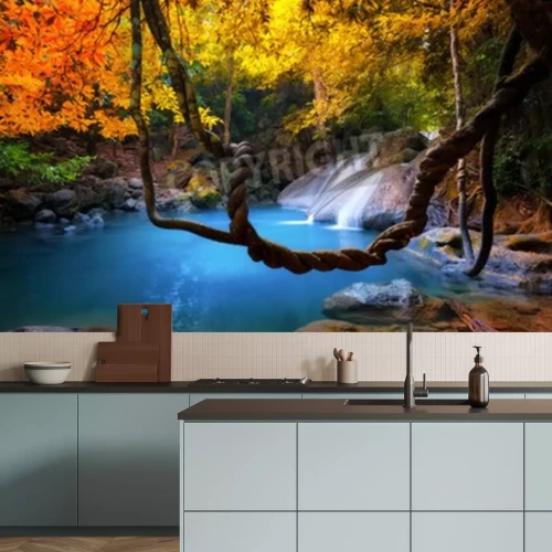 Fotobehang Lianen in de jungle