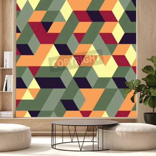 Fotobehang Gekleurde Kubussen in 3D