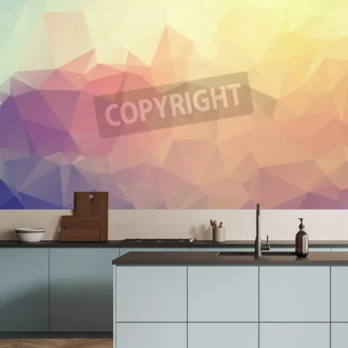 Fotobehang Gekleurd mozaïek in 3D