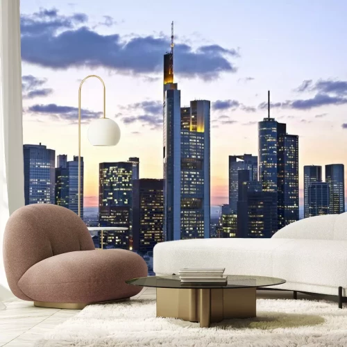 Fotobehang Skyline van Frankfurt
