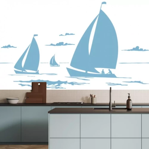 Sticker Zeilboten tekening