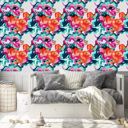 Behang Modern kleurenabstractie