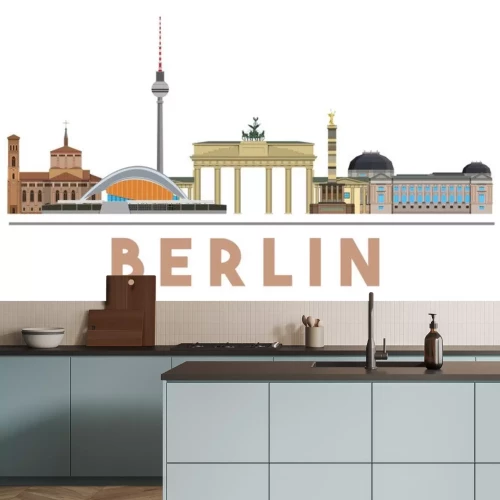 Sticker Skyline Monumenten in Berlijn