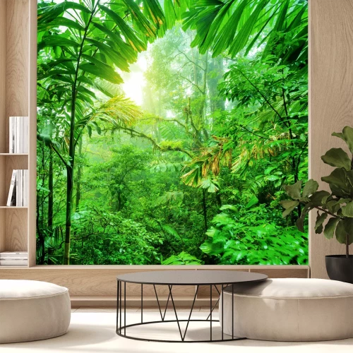 Fotobehang Heldere jungle