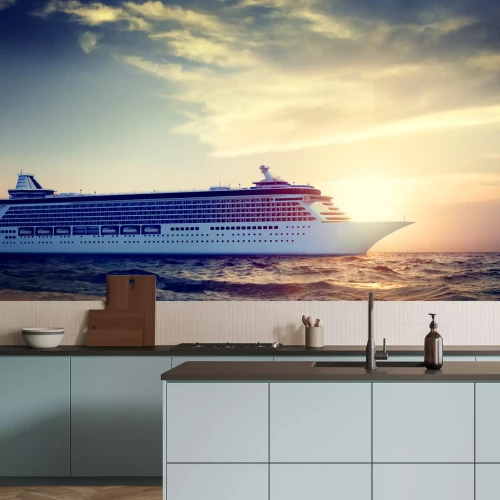 Fotobehang Yacht Cruise Ship Sea Ocean Tropical Scenic Concept