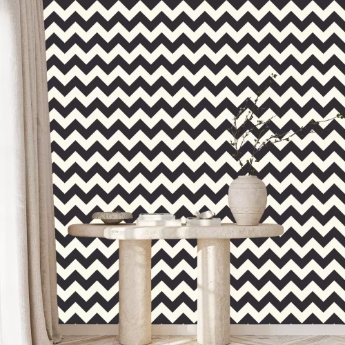 Behang Fashion zigzagpatroon, naadloze vector achtergrond