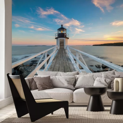 Fotobehang Marshall Point Lighthouse Sunset 