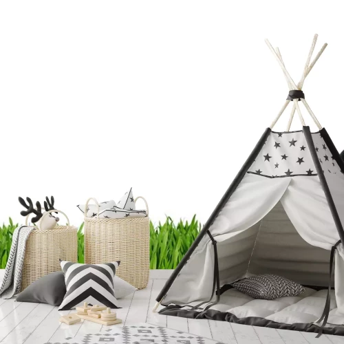 Sticker Voetbal liggend op het gras van het veld