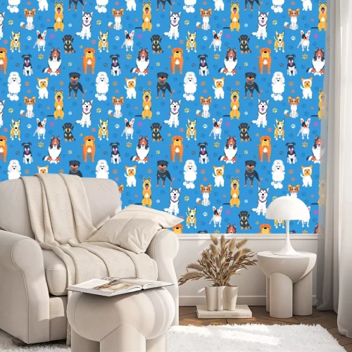 Behang Honden van verschillende rassen en poten