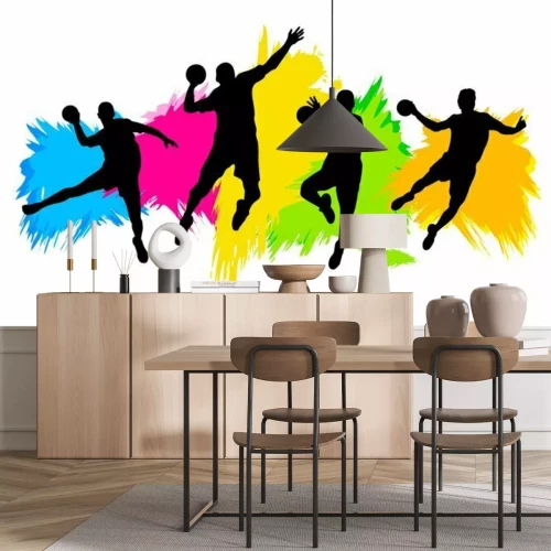 Fotobehang Handbalspelers