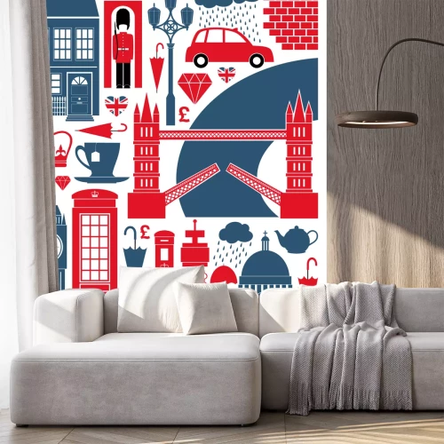 Sticker Londen Symbolen en oriëntatiepunt
