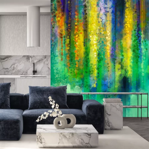 Fotobehang Druipende aquarelverf