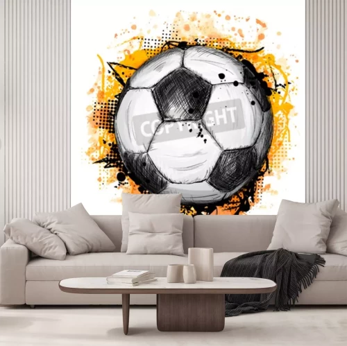 Fotobehang Bal tekening