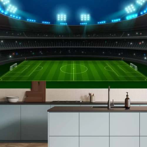 Fotobehang Voetbalstadion &#39;s nachts