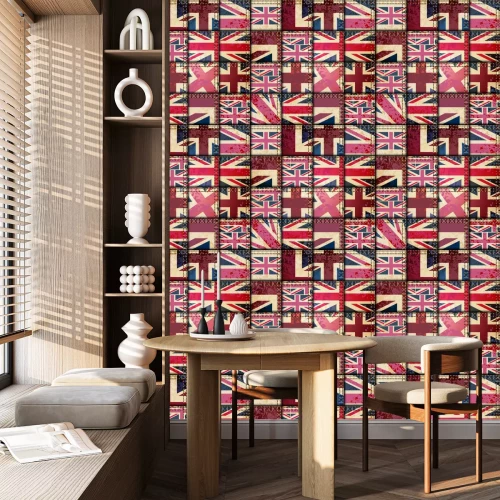 Behang Vintage patroon Londen