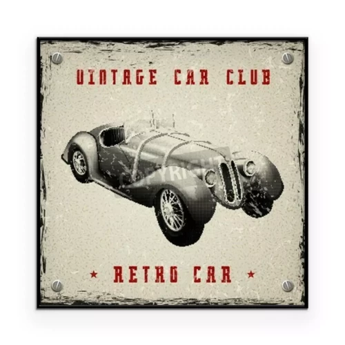 Poster Grafische afbeelding van een retro auto