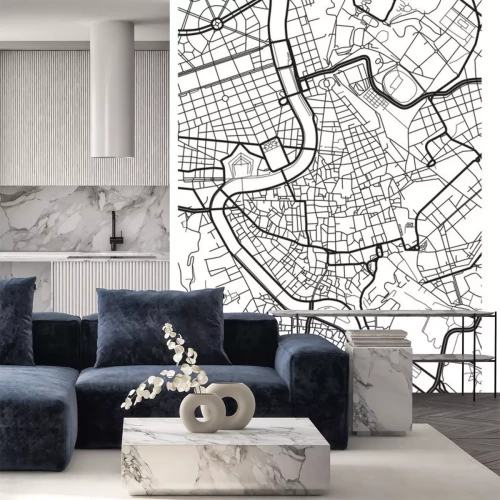 Sticker Stratenplan van Rome