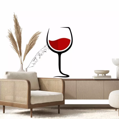 Sticker Wijnglas logo