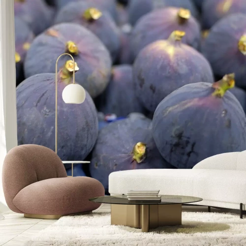 Sticker Vers geplukte donkerpaarse vijgen