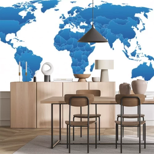 Sticker kaart van de wereld