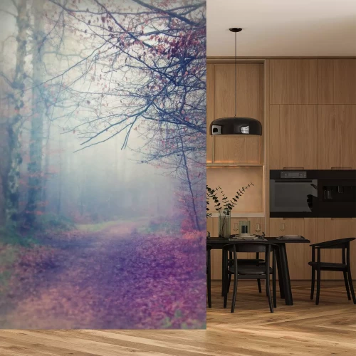 Fotobehang Mysterieus herfstbos