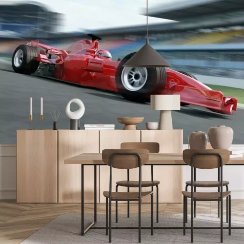 Fotobehang Rode raceauto