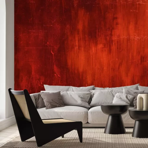 Fotobehang Rode muur textuur