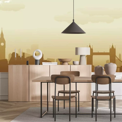 Fotobehang Londen in sepia