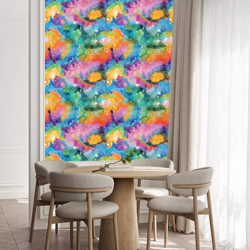 Behang Watercolor melkweg illustratie. Naadloos patroon.