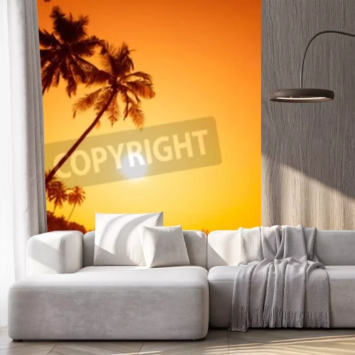 Fotobehang Oranje tropen