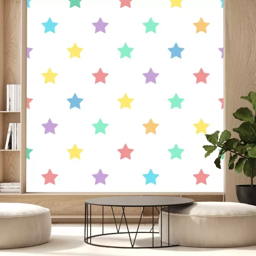 Sticker Naadloze kleurrijke sterren patroon achtergrond