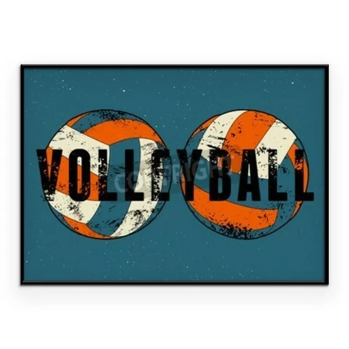 Poster Volleybal typografische vintage grunge stijl poster. Retro vector illustratie.