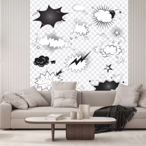 Fotobehang Stripboek tekstballonnen
