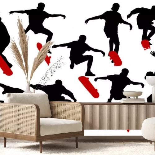 Sticker Man op skateboards