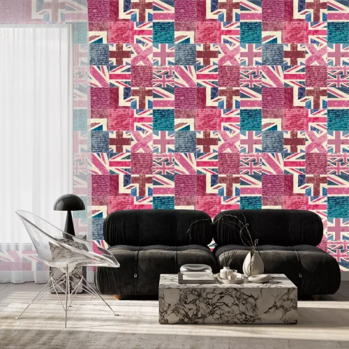 Behang Vintage patroon Londen