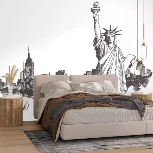 Sticker Schets van het vrijheidsbeeld