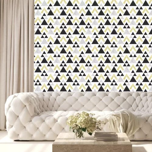 Behang Geometrisch gekleurde driehoeken